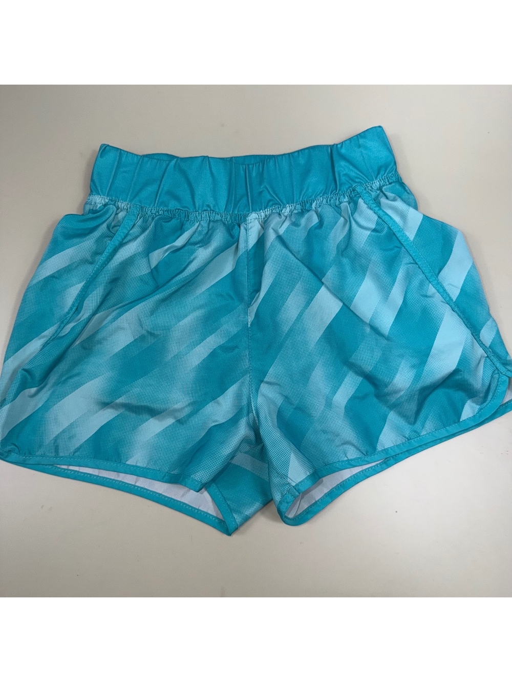 Zelos Girls Large Teal Athletic Running Shorts